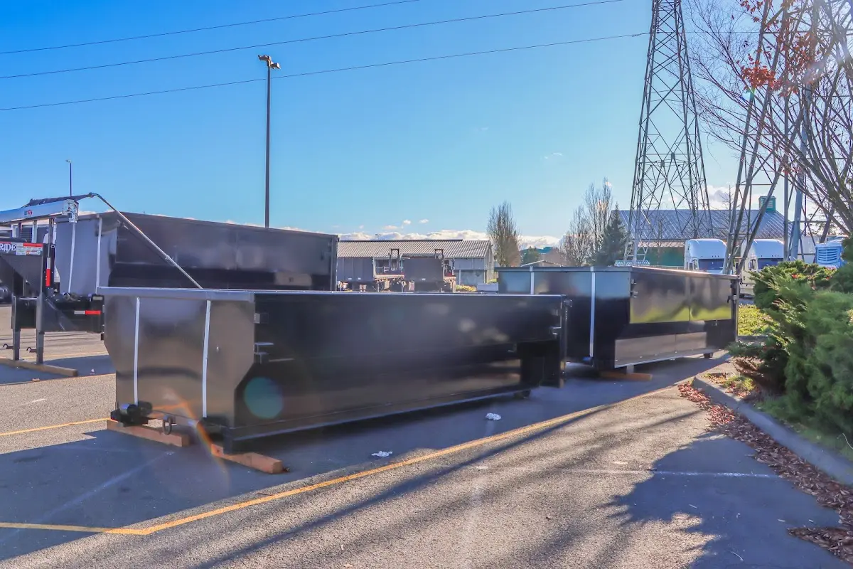 Roll-off dumpster ready for waste disposal at job site for Estate Cleanout Dumpster Rental in Zephyrhills